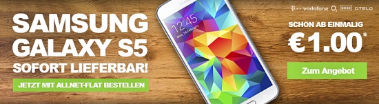 Samsung Galaxy S5 Tarifauswahl
