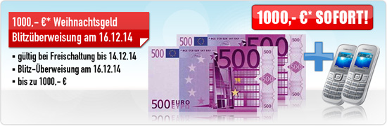 1000 Euro Weihnachtsgeld